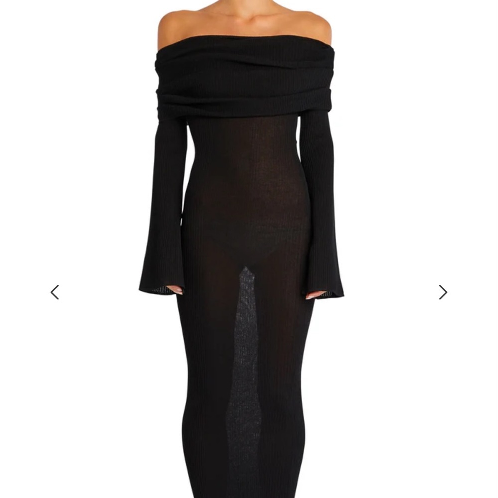 Elegant Black Off-Shoulder Dress
